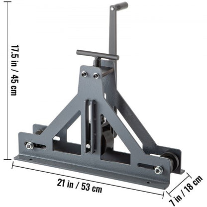 1-1/2" Tubing Rolling Bender, Manual Square & Rectangular Tube Bender for Mild Steel, Copper & Aluminum