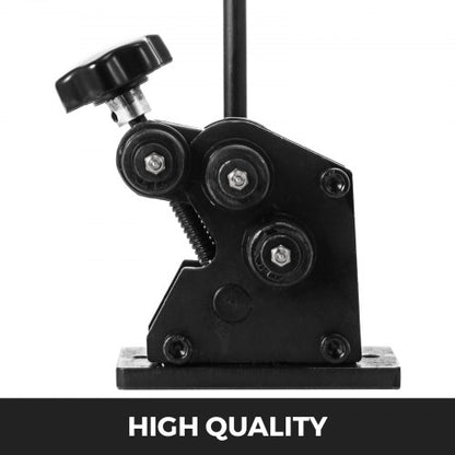 Ring Roller Bender, 3in Minimum Ring Size, Hand Crank Metal Bender for 1/4" Round Steel & 1"x3/16" Flat Steel