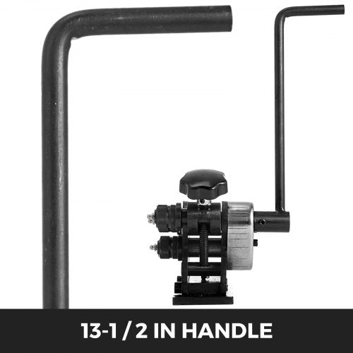 Ring Roller Bender, 3in Minimum Ring Size, Hand Crank Metal Bender for 1/4" Round Steel & 1"x3/16" Flat Steel