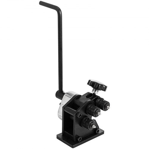 Ring Roller Bender, 3in Minimum Ring Size, Hand Crank Metal Bender for 1/4" Round Steel & 1"x3/16" Flat Steel