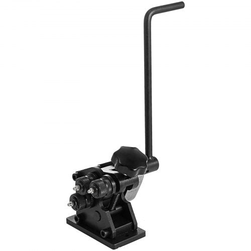 Ring Roller Bender, 3in Minimum Ring Size, Hand Crank Metal Bender for 1/4" Round Steel & 1"x3/16" Flat Steel