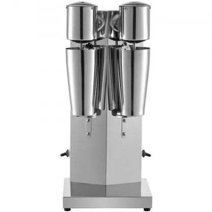180W Stainless Steel Electric Milkshake Maker, Double Head Commercial Shake Machine with 800ml Cup