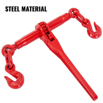 Ratchet Load Binder 6600lbs Capacity Adjustable Length Ratchet Chain Binder W G70 Hooks For Tie Dow 3