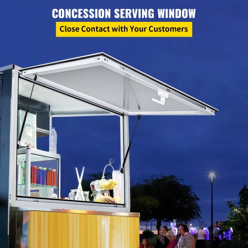 Concession Stand Serving Window 53 X 33 Food Truck Service Awning Door W DoublePoint Fork Lock 2