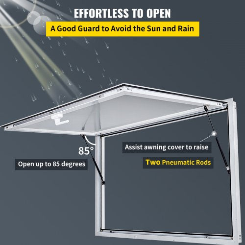 Concession Stand Serving Window 53 X 33 Food Truck Service Awning Door W DoublePoint Fork Lock 4