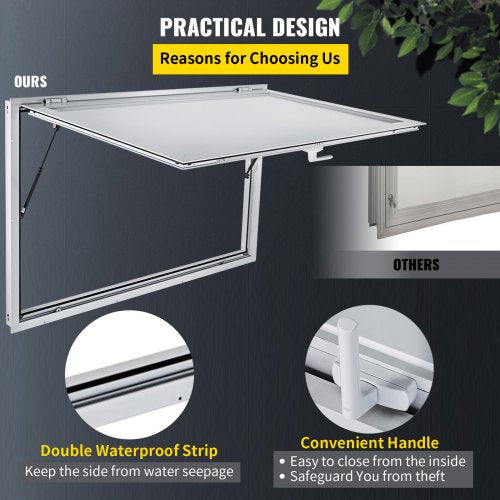 Concession Stand Serving Window 53 X 33 Food Truck Service Awning Door W DoublePoint Fork Lock 5