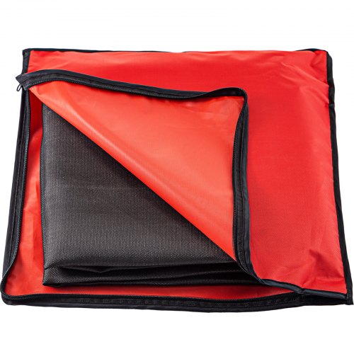 Welding Blanket Black, Portable Fiberglass Fire Retardant Blanket, Thermal Resistant Welding Mat with Carry Bag