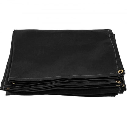 Welding Blanket Black, Portable Fiberglass Fire Retardant Blanket, Thermal Resistant Welding Mat with Carry Bag