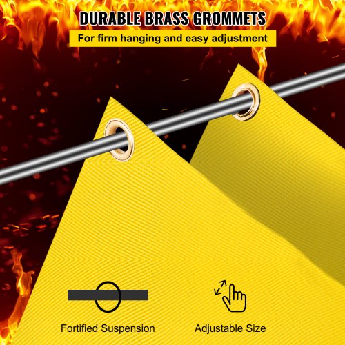 Gold Fiberglass Welding Blanket, Freproof Welding Mat, Thermal Resistant Insulation Blanket with Carry Bag