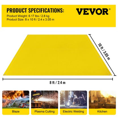 Gold Fiberglass Welding Blanket, Freproof Welding Mat, Thermal Resistant Insulation Blanket with Carry Bag