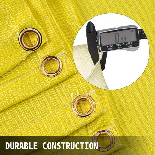 Gold Fiberglass Welding Blanket, Fire Retardant Portable Welding Mat, Heat-Resistant Thermal Insulation Blank