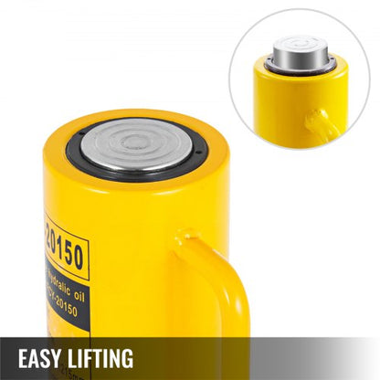 Hydraulic Cylinder Jack, Stroke Single Acting Solid Ram, Heavy-Duty Portable Hydraulic Lifting Cylinder, Quick Connector