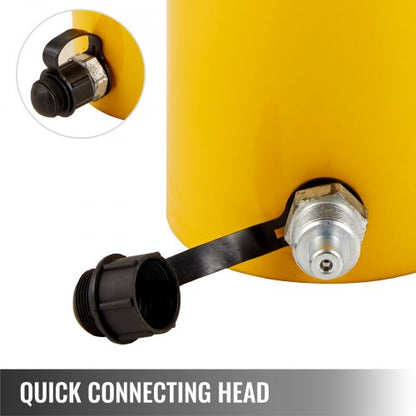 Heavy-Duty Hydraulic Cylinder Jack, Stroke, Solid Ram, Portable Hydraulic Solid Jack for Industrial Lifting