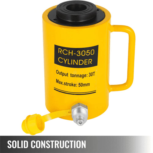 Hydraulic Ram Cylinder, Hollow Single Acting Jack, Hydraulic Lifting Cylinder, Stroke Industrial Hydraulic Jack