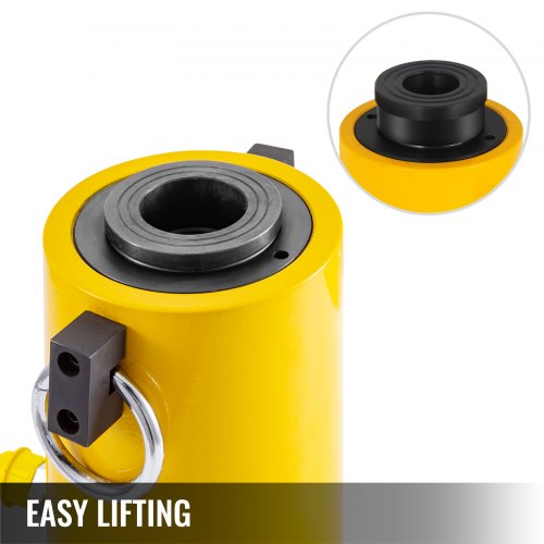 Hollow Hydraulic Cylinder Jack, Single Acting Hydraulic Ram with 50mm Stroke, Industrial Lifting Cylinder for Welders