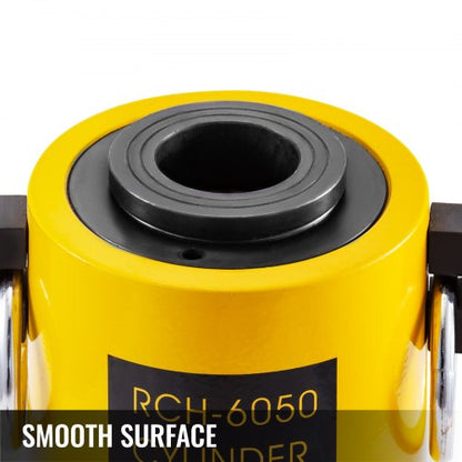 Hollow Hydraulic Cylinder Jack, Single Acting Hydraulic Ram with 50mm Stroke, Industrial Lifting Cylinder for Welders
