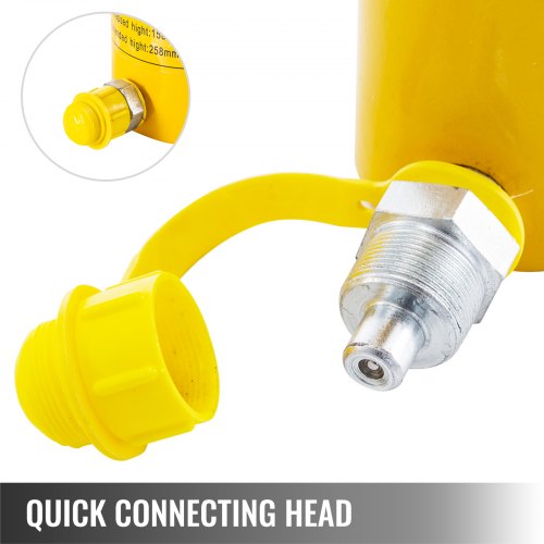 Stroke Single Acting Hydraulic Cylinder Jack Ram., Heavy-Duty Hydraulic Lifting Jack for Industrial & Automotive Use