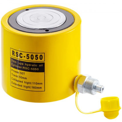 Stroke Single Acting Hydraulic Cylinder Jack Ram., Heavy-Duty Hydraulic Lifting Jack for Industrial & Automotive Use