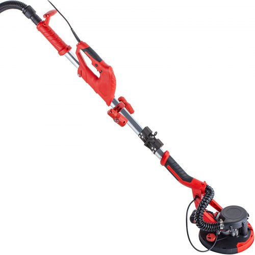 Electric Drywall Sander, Foldable Sheetrock Sander with Adjustable Handle, Speed Control, LED Light, Vacuum Bag