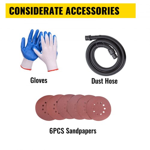 Electric Sander Variable Speed, Foldable Drywall Sander with Telescope Handle, Sanding Discs & Dust-Free Vacuum Bag