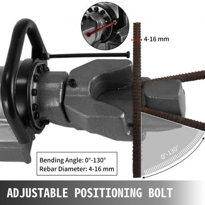 Hydraulic Electric Hand Held Rebar Bender, High-Power Bending Machine for Steel Rods, Rebar, and Construction Projects