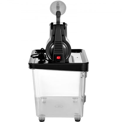 Stainless Steel Shaved Ice Machine, Commercial Snow Cone Maker with Dual Blades, Ice Crusher for Home, Bars & Food