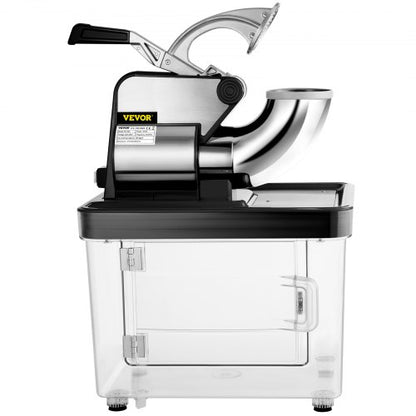 Stainless Steel Shaved Ice Machine, Commercial Snow Cone Maker with Dual Blades, Ice Crusher for Home, Bars & Food