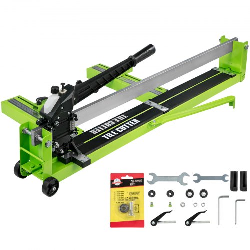 Tile Cutter Manual Tile Cutting Machine, All-Steel Frame Porcelain Ceramic Tile Cutter w/ Laser Guide, Bonus Cutter