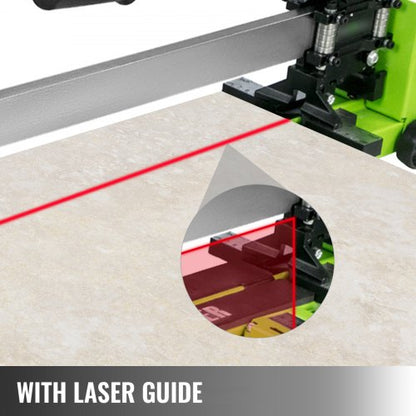 Tile Cutter Manual Tile Cutting Machine, All-Steel Frame Porcelain Ceramic Tile Cutter w/ Laser Guide, Bonus Cutter