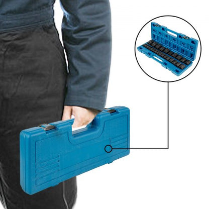 26-Piece 1/2" Drive Impact Socket Set, CR-V Steel 6-Point Shallow Sockets (10mm-36mm) with Storage Case