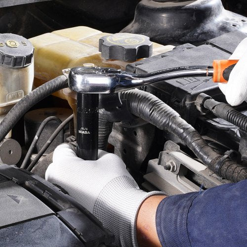 19Piece 12 Impact Socket Set Deep SAE 6Point Sockets For Trucks  Industrial Use Rugged Chrome Vanad 2