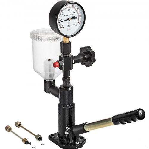 400Bar 6000PSI Diesel Fuel Injector Tester, Dual Scale Gauge Pop Pressure Tester Kit for Adjusting & Testing Diesel