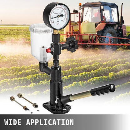 400Bar 6000PSI Diesel Fuel Injector Tester Dual Scale Gauge Pop Pressure Tester Kit For Adjusting   1