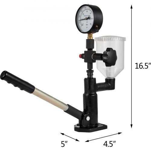 400Bar 6000PSI Diesel Fuel Injector Tester Dual Scale Gauge Pop Pressure Tester Kit For Adjusting   7