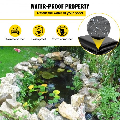 LLDPE Pond Liner 20x25 Ft 20 Mil Thick Fish Pond Liner For Waterfalls Ponds  Water Gardens 5