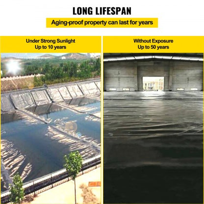 LLDPE Pond Liner 20x25 Ft 20 Mil Thick Fish Pond Liner For Waterfalls Ponds  Water Gardens 6