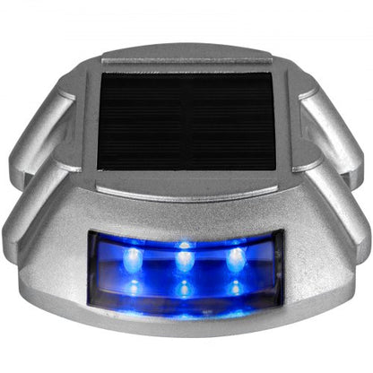 Solar Dock Lights 24Pack UltraBright Blue LED Pathway Markers For Driveway Sidewalk  Steps 7