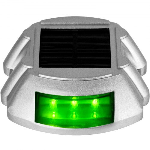 8Pack Solar Deck Lights Waterproof Wireless Dock Lights With 6 Bright Green LEDs For Pathway Drivew 7