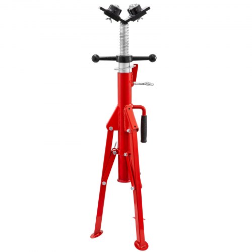 1500LB Capacity Pipe Jack Stand with 4-Ball Transfer V-Head, Adjustable 28-52IN Welding Stand with Folding Legs