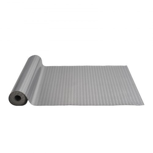 49x19ft AntiSlip Vinyl Garage Flooring Roll Diamond Texture Gray Garage Mat For Under Car Gyms  Tra 1