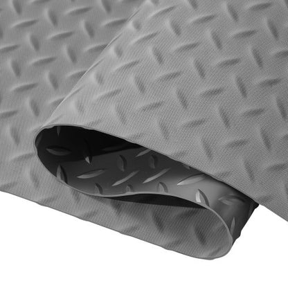 49x19ft AntiSlip Vinyl Garage Flooring Roll Diamond Texture Gray Garage Mat For Under Car Gyms  Tra 10