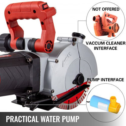 4800W Wall Groove Cutting Machine 2 Cutting Depth 63 Saw Blades Dustless OneTime Forming For Concre 3