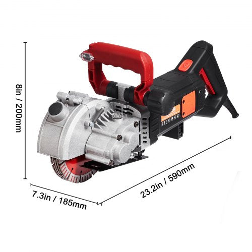 4800W Wall Groove Cutting Machine 2 Cutting Depth 63 Saw Blades Dustless OneTime Forming For Concre 7
