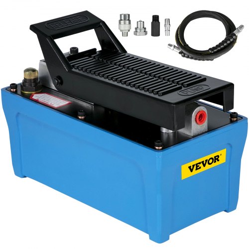 10000 PSI Air Over Hydraulic Pump FootActuated Industrial Pump With 656ft Hose  12 Gal Reservoir Fo 1