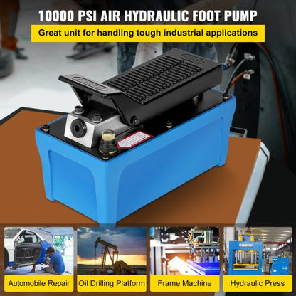 10000 PSI Air Over Hydraulic Pump FootActuated Industrial Pump With 656ft Hose  12 Gal Reservoir Fo 2