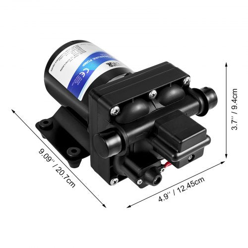 12V DC Diaphragm Water Pump 3 GPM SelfPriming RV Pump With 45 PSI Pressure Switch  Filter For Marin 7