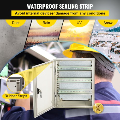 HeavyDuty Fiberglass Electrical Box 12x10x6 IP66 Rated Weatherproof Enclosure With Locking Hinge  G 4