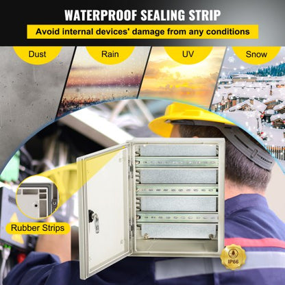 HeavyDuty Fiberglass Electrical Box 12x10x6 IP66 Rated Weatherproof Enclosure With Locking Hinge  G 4