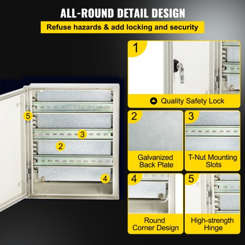 HeavyDuty Fiberglass Electrical Box 12x10x6 IP66 Rated Weatherproof Enclosure With Locking Hinge  G 5