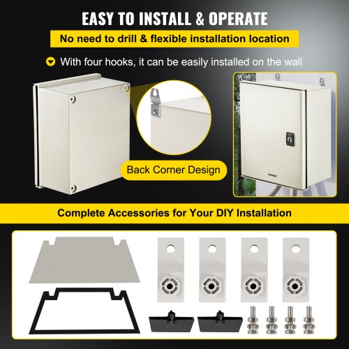 HeavyDuty Fiberglass Electrical Box 12x10x6 IP66 Rated Weatherproof Enclosure With Locking Hinge  G 6
